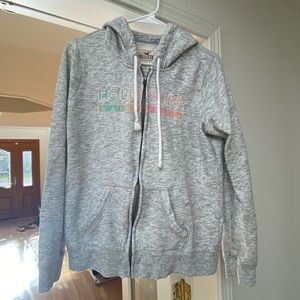 Hollister hoody size large gray